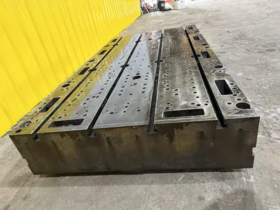 48" X 92" X 12" T-SLOTTED LAYOUT RISER TABLE / FLOOR PLATE: STOCK #19754