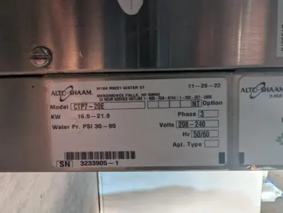 USED Alto Shaam CTP7-20E