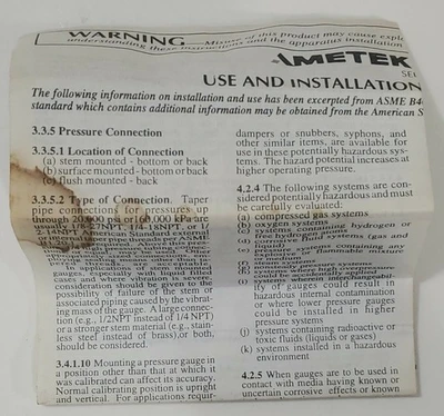 NEW AMETEK 545581