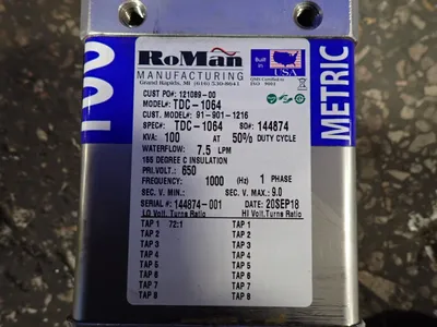 USED 2018 ROMAN MANUFACTURING TDC1064