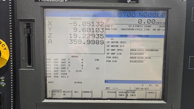 Used 2012 Makino PS95 4-Axes, Komo Rotary, CT40, CTS, Probe, 30 ATC Vertical Machining Centers New Jersey US | Machinery Values #1402416