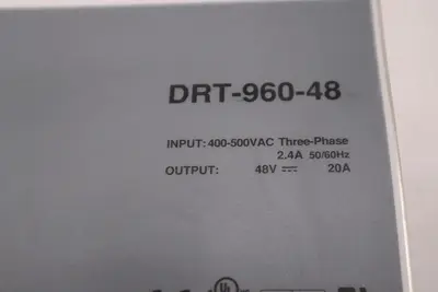 Mean Well DRT-960-48 Switching Power Supply IN 400-500V 2.4A Out 48VDC 20A NEW