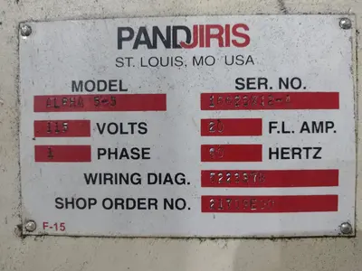 500 LB PANDJIRIS MODEL ALPHA 5-3 WELDING POSITIONER, 115 VOLT: STOCK #23360