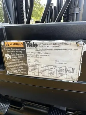 USED 2017 YALE GLP080VX