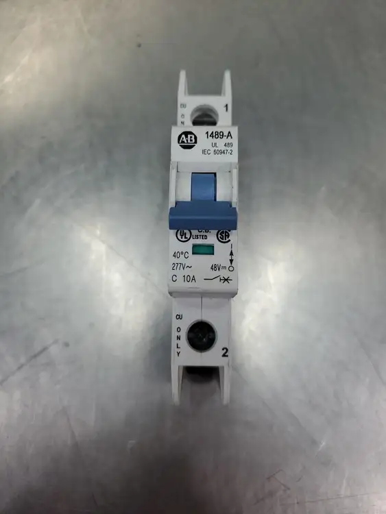 Used Allen-Bradley 1489-A1C100 Mini Breaker, 1Pole, 10A Circuit Breakers South Carolina US | Palmetto Automation #1151502