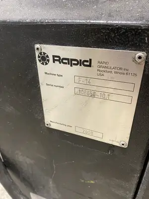 Used Rapid Force F-14 Granulators Michigan US | Maverick Industrial Sales #1400716