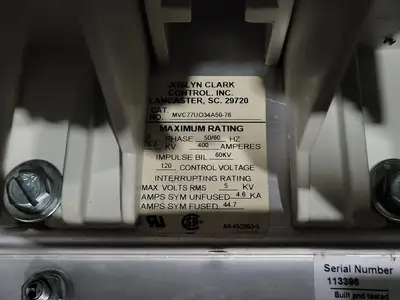 Used BENSHAW CFMVRSM18-500-4160-1 Switchgears British Columbia CA | Lenmark #240953