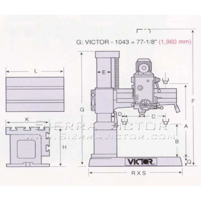 VICTOR 1043 Radial Arm Drill Presses | Sierra Victor Industries (2)
