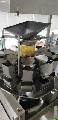 USED 2014 BPI EQUIPMENT INC 10-HEAD DIMPLE MULTIHEAD COMBINATION SCALE, COMPLETE (SEE BELOW)