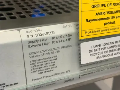 Used _UNKNOWN_ _UNKNOWN_ Biological Safety Cabinets Rhode Island US | Federal Equipment Company #1347630