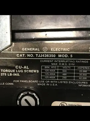 Used GENERAL ELECTRIC   GE TJJ436350 Circuit Breakers Michigan US | Ideal Machinery #1250242
