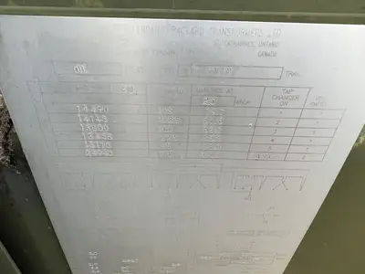 2000 kVA Oil-Filled ONAN Transformer, HV. 13800, LV. 600Y/347