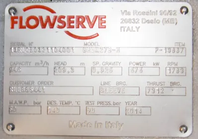 NEW FLOWSERVE 8HDX27BH