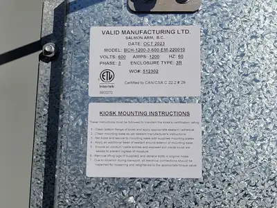 1200 amp 600 volt Service Entrance Meter Enclosure