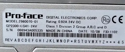 Used Pro-face Pro-face GP2300-LG41-24V. Automation Control (HMI) South Carolina US | Palmetto Automation #1520508