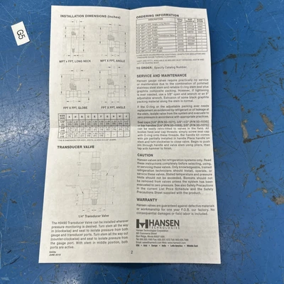 NEW Hansen CH9490