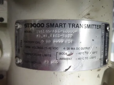 Honeywell STG180-A1G-00000-MB,ME,F1C3-5139 Smart Pressure Transmitter D3Z Used