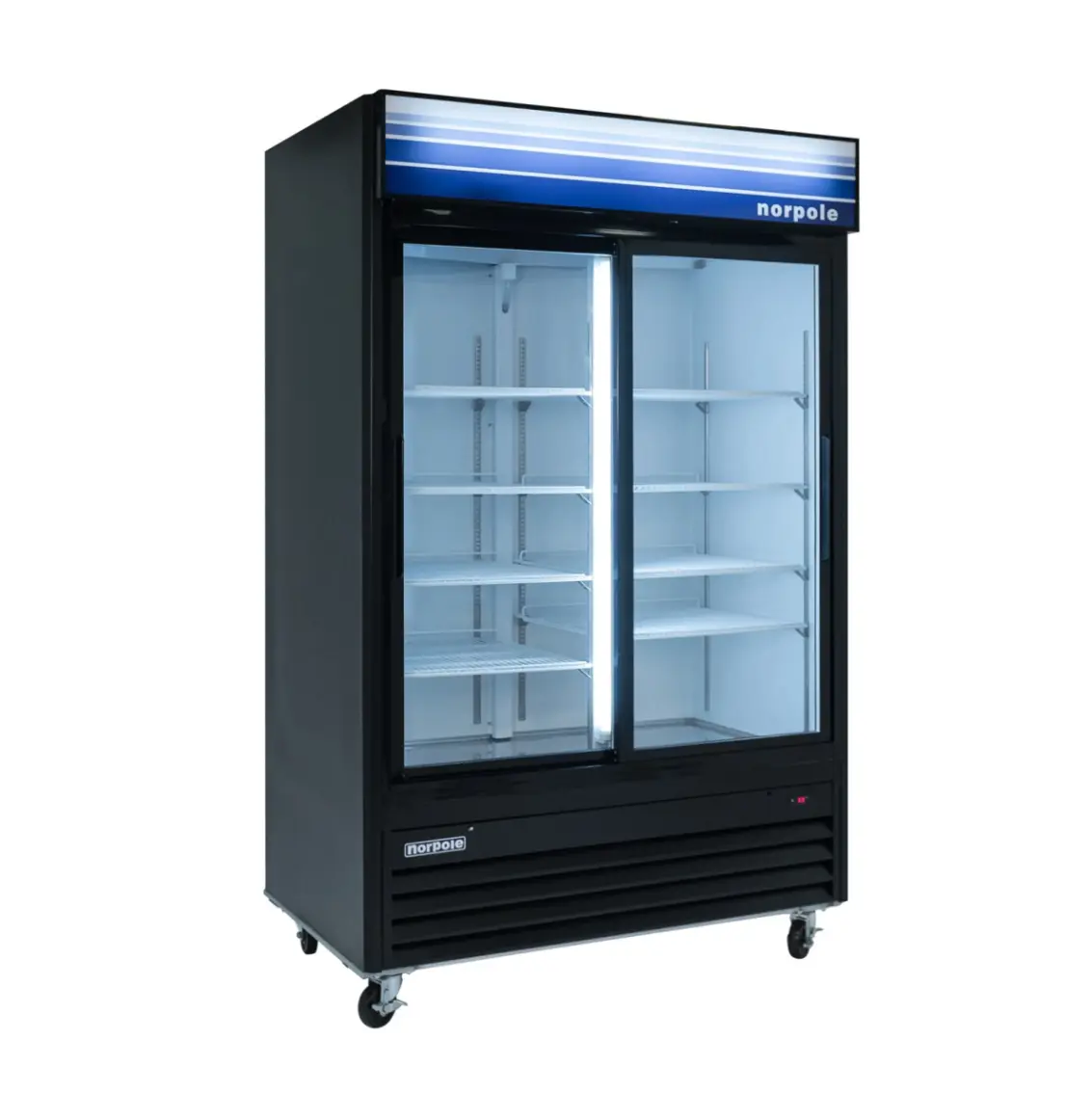 Magic Chef COMMERCIAL 45 CU. FT. 2-SLIDING GLASS DOOR REFRIGERATOR IN BLACK