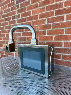 USED NEMATRON M1500T-24-NL TOUCH MONITOR 15", 24VDC W/ ENCLOSURE