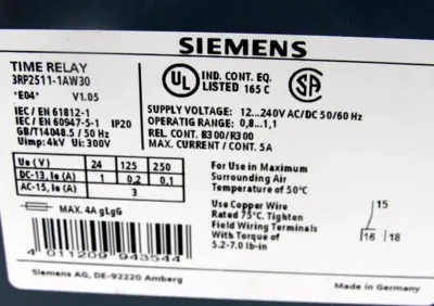 NEW SIEMENS 3RP2511-1AW30 RELAY 3RP25111AW30