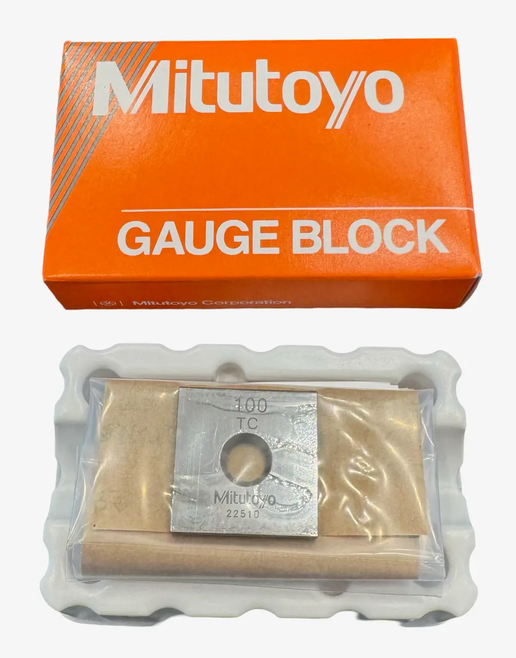 Mitutoyo 0.100" Grade 2 Carbide Square Gage Block 615191-551