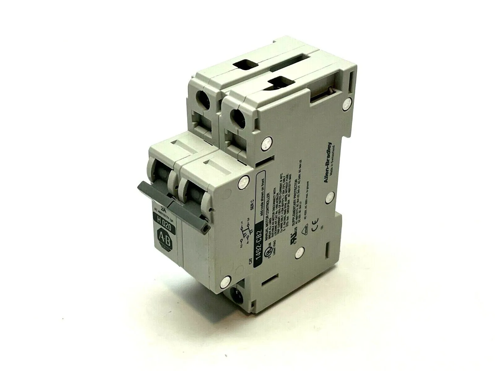 1492-CB2H020 | Allen Bradley  Ser. C Circuit Breaker 2A 277V 1PH - Used