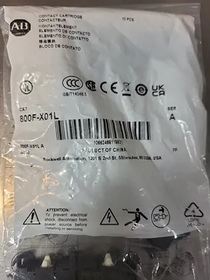 Allen Bradley 800F-X01L SerA Contact Block (Pk w/10) Loc4B130