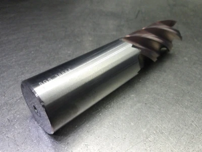 Kyocera/SGS 1" 5 Flute Coolant Thru Carbide CR Endmill .010" R 38884 (LOC2326)