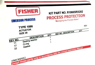 NEW EMERSON R1066SRX202 REPAIR KIT