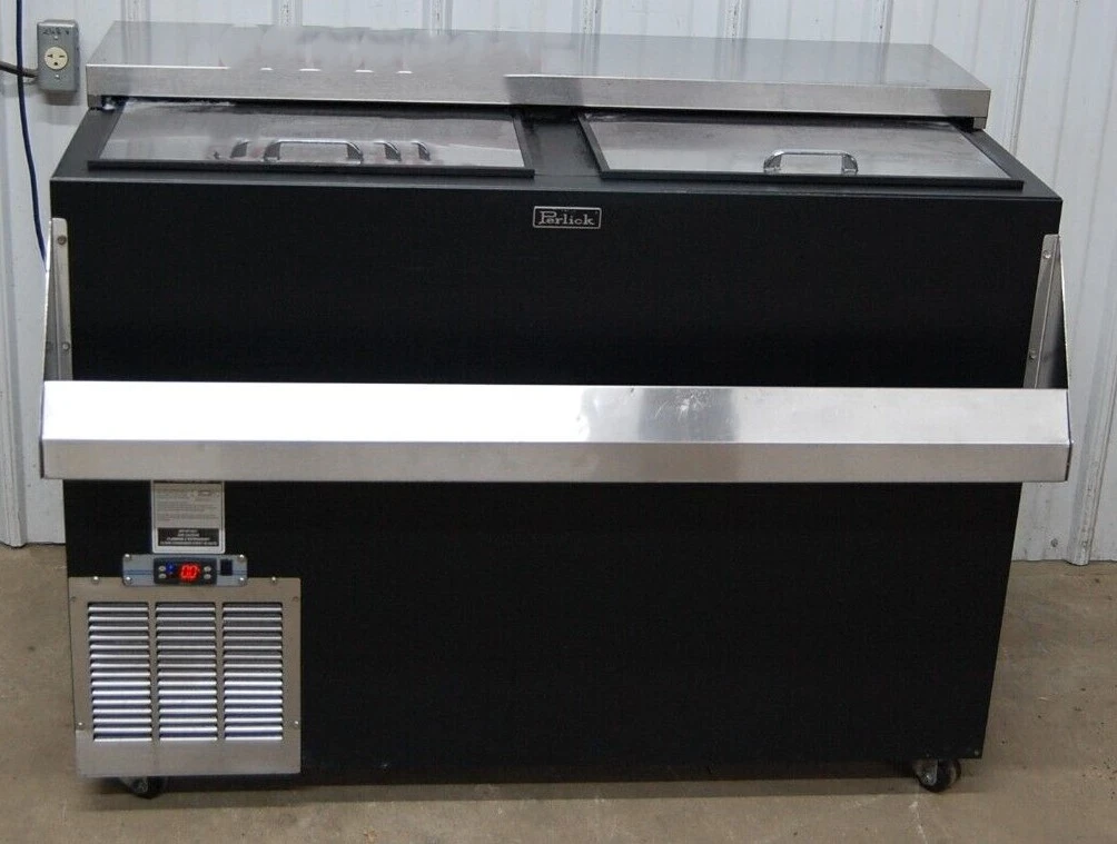 142-1079 Perlick FR48RT-3 Sliding Top Glass Froster Mug Chiller Freezer