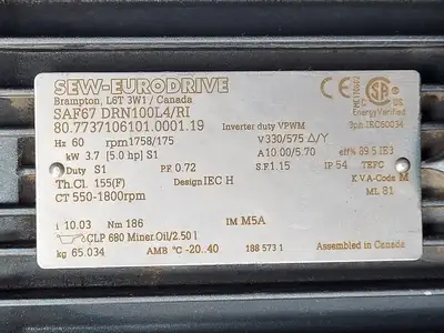 USED WEG SAF67/DRN100L4/RI