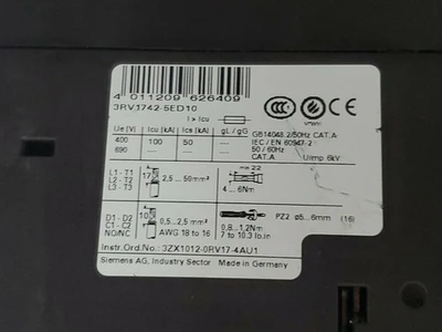 USED Siemens 3RV1742-5ED10