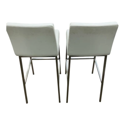 2 White Pub Stools