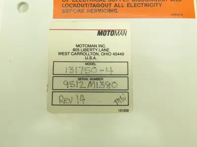 Yaskawa Motoman 131750-4 Robotic Welder Controller UWI Interface Rev B