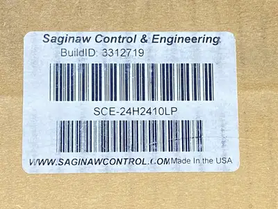 New | in-Stock Saginaw Control & Engineering Wall Mount Enclosure 24"x24"x10" Electrical Boxes Michigan US | Maverick Industrial Sales #1390756