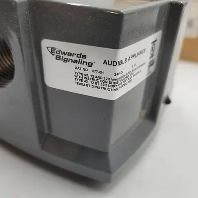 New | in-Stock EDWARDS SIGNALING EDWARDS SIGNALING WEATHER PROOF HORN 24VDC 877-G1 *NEW IN BOX**** Misc Electrical & Power Parts | ND Industrial Surplus #1219641