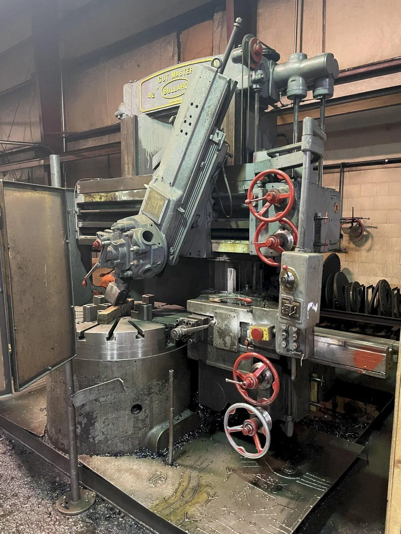 42” BULLARD CUTMASTER 4-JAW VERTICAL TURRET LATHE. STOCK # 0737021