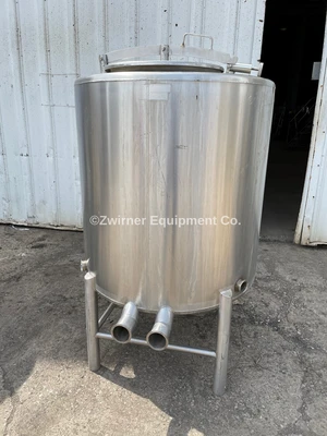 100 Gallon Stainless Steel CIP Tank, Dome Top, Slope Bottom