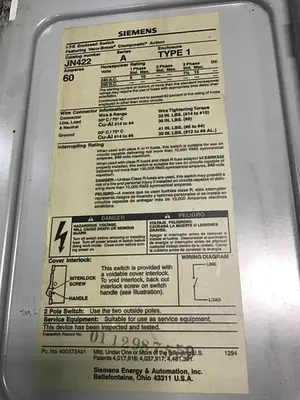 USED SIEMENS JN422