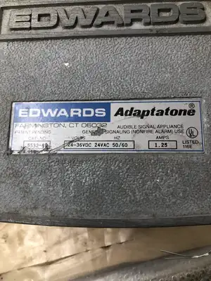 Edwards Adaptatone 5532-AO Remote Speaker / Electronic Signal 24-36VDC 24VAC