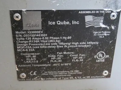Used ICE QUBE IQ3000EV Air Conditioning Equipment Texas US | Aucto #1461178