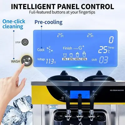 3 FLAVOR SOFT SERVE MACHINE - COUNTEROP MODEL