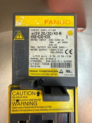 Fanuc A06B-6240-H306 /D Servo Drive B-65412 (12.4.1)