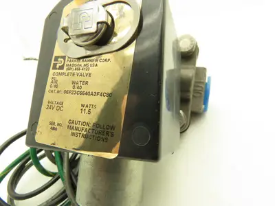 Parker 06F23C6640A3F4C80 Solenoid Valve 2-Way 3/8" NPT 24VDC Normally Closed
