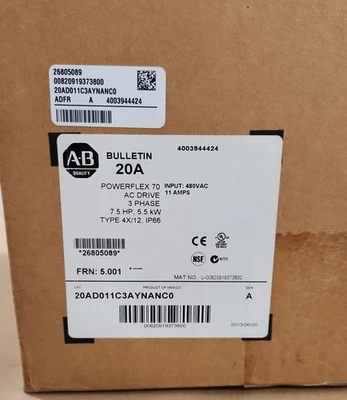 NEW Allen-Bradley 20A D 011 C 3 AYNANC0