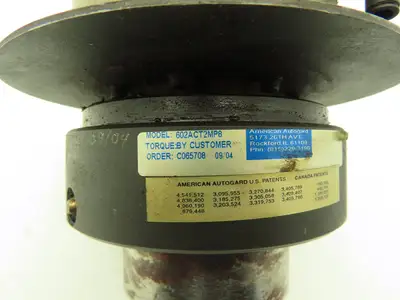 American Autogard 602ACT2MP8 Pneumatic Torque Limiter Clutch Brake 1-1/4" Bore