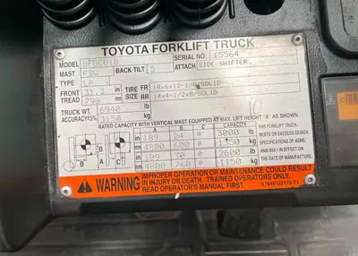 USED 2011 TOYOTA 8FGCU18