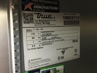 167-0266 True T-35-HC 2-Door Self Contained Reach In Cooler