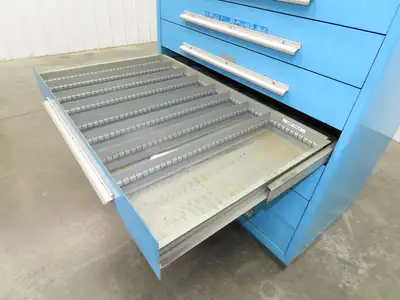 Nu-Era Modular Tool Storage Cabinet 9 Drawer 45x28x61" Stanley Vidmar Blue