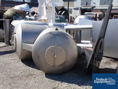 USED Patterson-Kelley 60 Cu Ft P-K Twin Shell Cross-Flow Twin Shell Blender, S/S, 115# Density